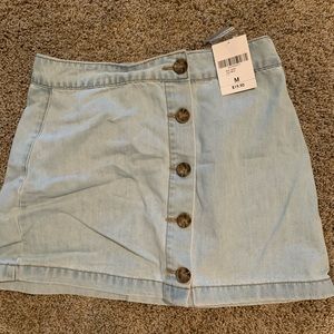 Button up mini skirt